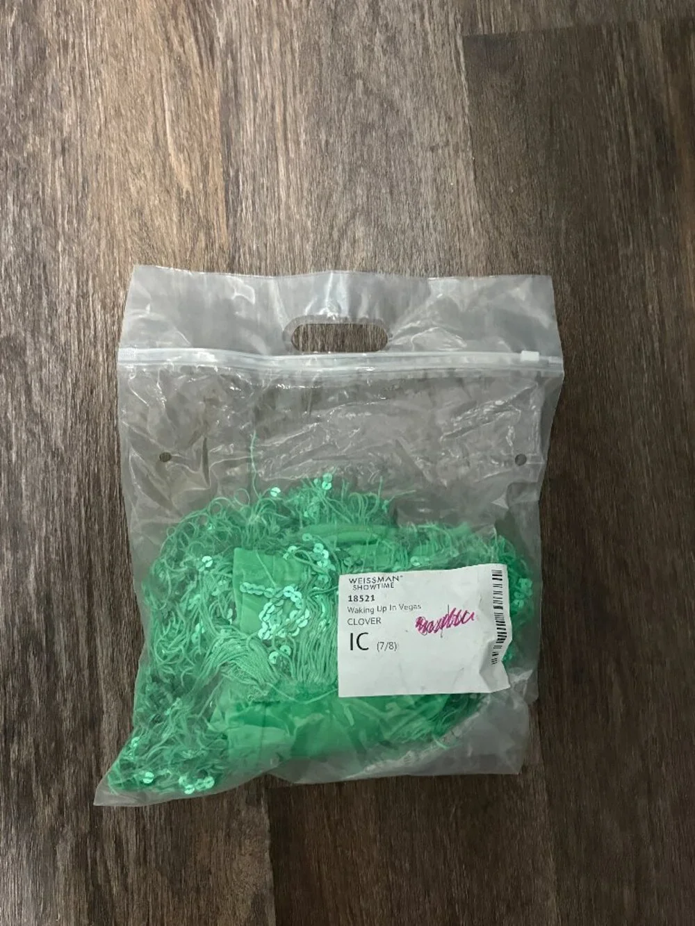 Weissman Showtime Waking Up in Vegas Clover Green IC 7/8 Girls Dance Outfit NEW